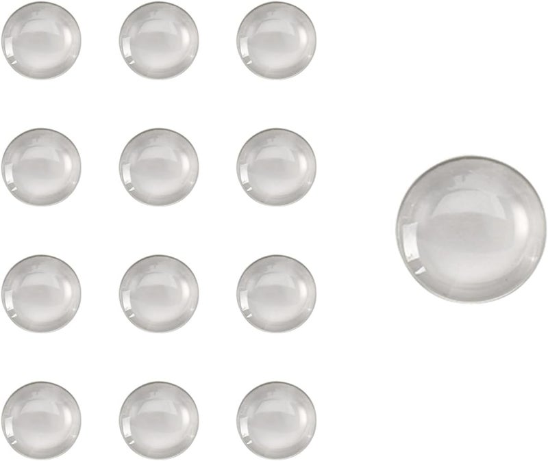 100pcs 20mm Glass Dome Cabochons - Clear Round Non-Calibrated Cabochon Tiles for Jewelry Making, Resin Art, Cameo Pendants, DIY Photo Charms & Craft Projects
